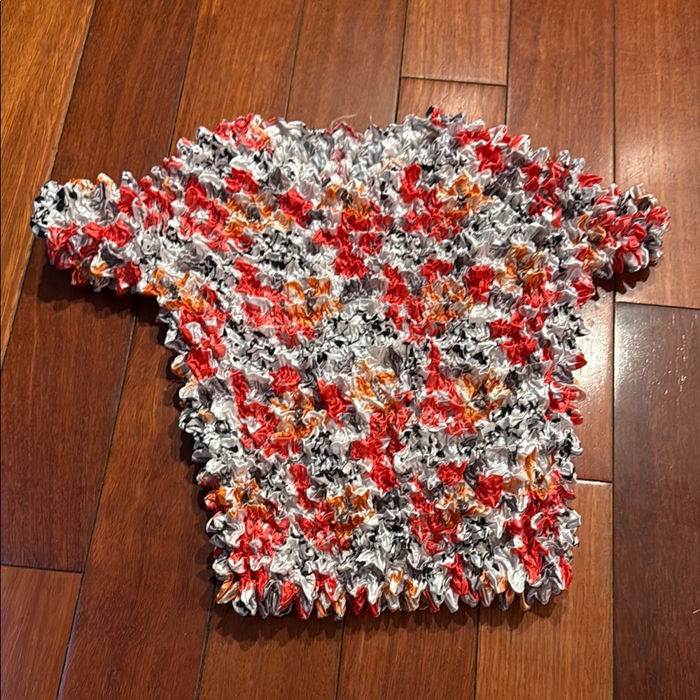 Vintage Y2K 90’s Floral Popcorn/Bubble Shirt